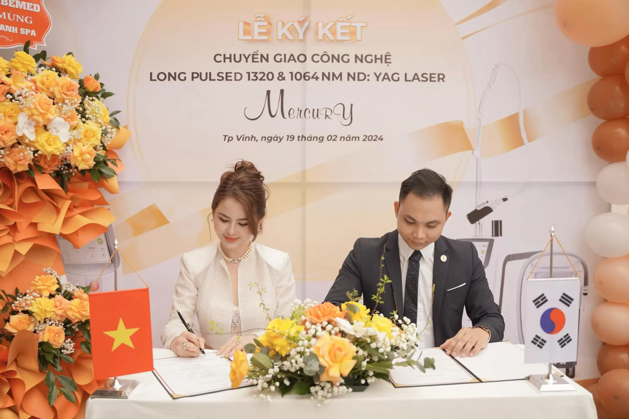 Mr Quang Hưng - GĐKD Bemed v&agrave; Ms L&ecirc; Thu Thanh - Nh&agrave; s&aacute;ng lập Thanh Thanh Spa