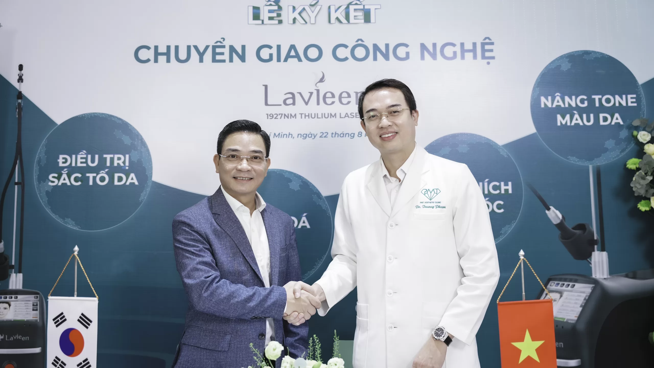 CEO BEMED Nguyễn Thế H&ugrave;ng v&agrave; B&aacute;c sĩ Phạm Minh Trường