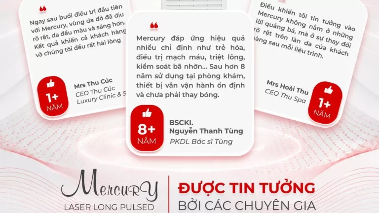Mercury: Thiết Bị Thẩm Mỹ Được C&aacute;c Chuy&ecirc;n Gia Tin D&ugrave;ng